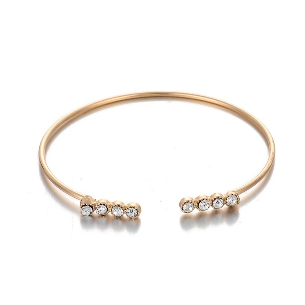 *AXELLE* 4-Pc Gold x Rhinestone Bracelet Set - Picture 4 of 13